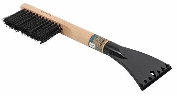 Talen Tools - IJskrabber - Met borstel - Gerecycled kunststof - Essenhouten handvat - ECO Friendly