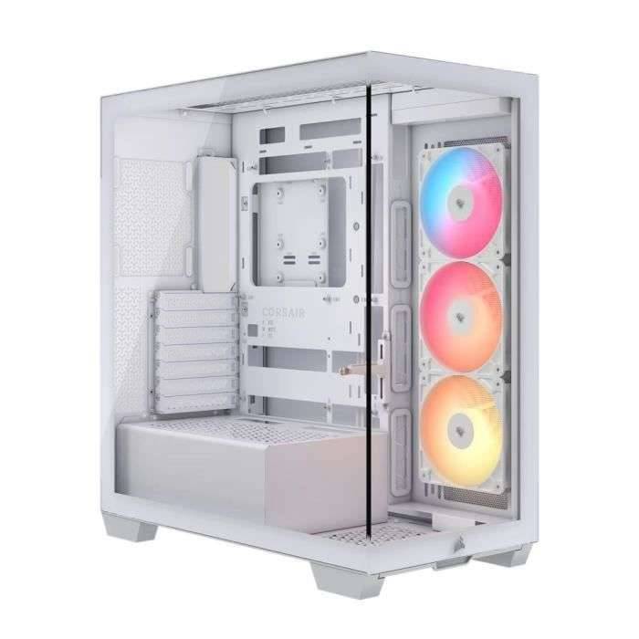 PC-behuizing - CORSAIR - 3500X RSR ARGB gehard glazen mid-tower - 3 ARGB reverse rotor-ventilatoren - wit-0