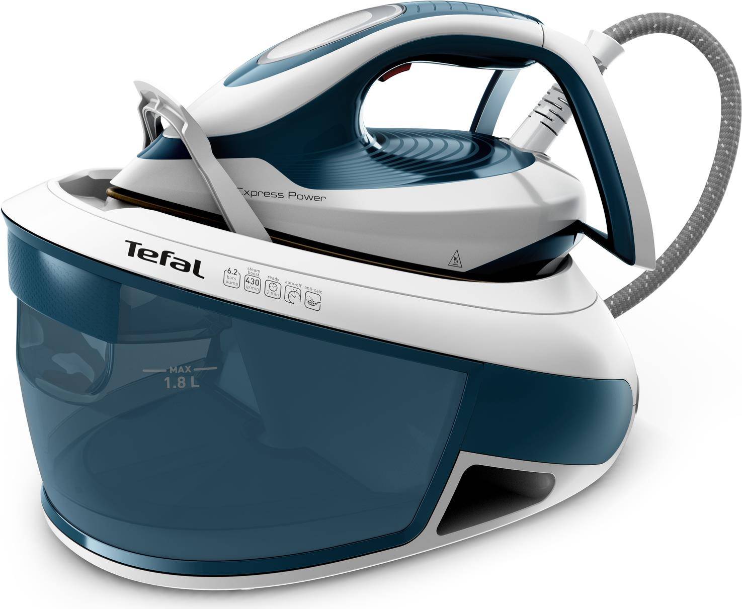 Tefal Express Power SV8111 1,8 L Durilium AirGlide Autoclean Zool - Blauw/Wit (SV8111E0)-0
