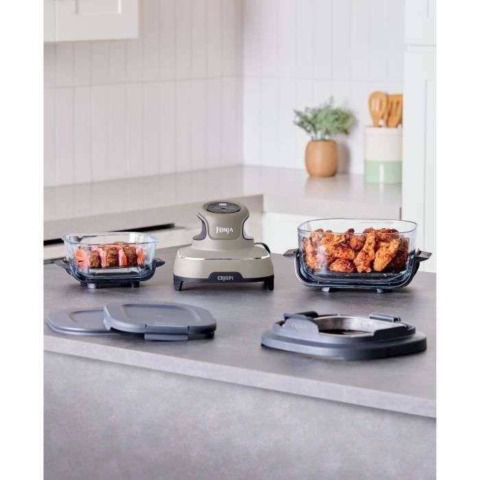 NINJA Draagbare olievrije frituurpan - CRISPI - 1,4L en 3,8L bakjes - 4 voorgeprogrammeerde programma's - 1400W - Beige-2