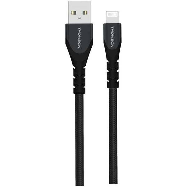 Kabel - THOMSON - Opladen & Data - USB-A naar Lightning - MFI-gecertificeerd - 3A - 1,5 m