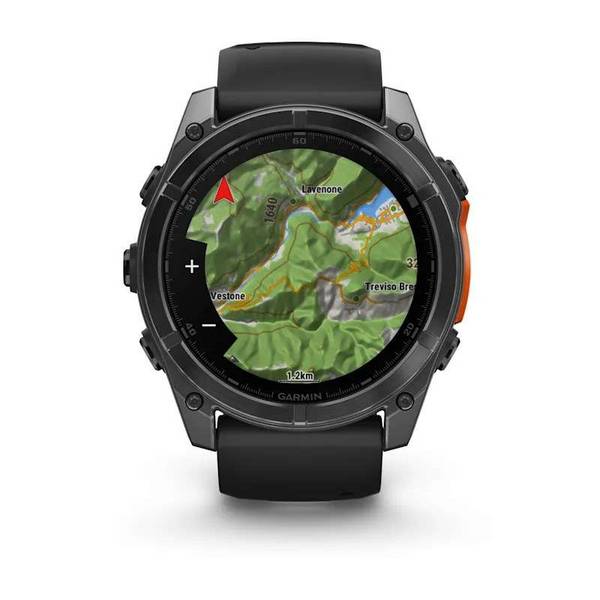 Garmin Fenix 8 3,56 cm (1.4") AMOLED 51 mm Digitaal 454 x 454 Pixels Touchscreen Grijs Wifi GPS