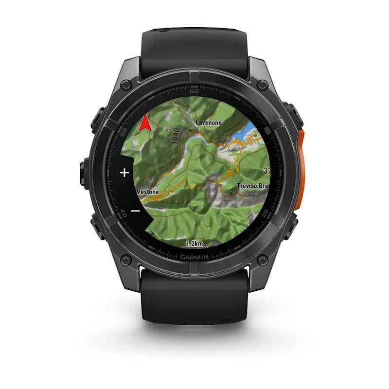 Garmin Fenix 8 3,56 cm (1.4") AMOLED 51 mm Digitaal 454 x 454 Pixels Touchscreen Grijs Wifi GPS-0