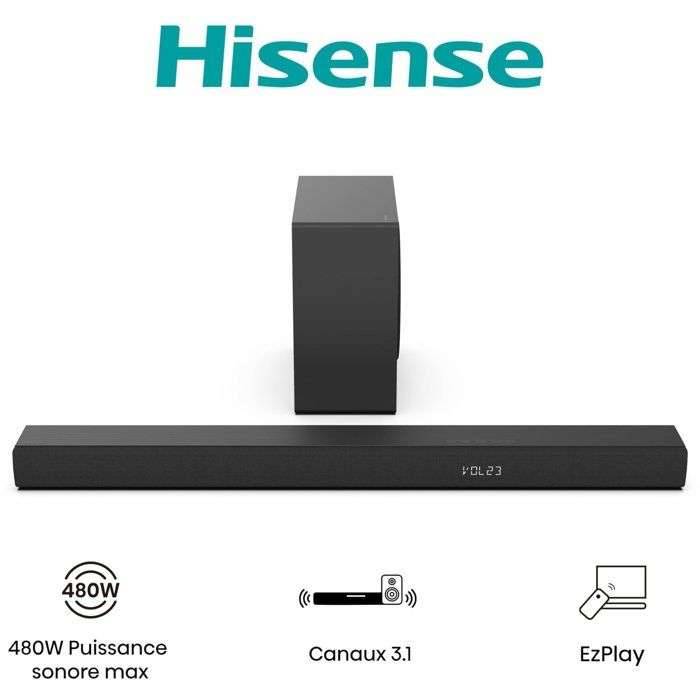Soundbar - HISENSE - Draadloze subwoofer - Bluetooth - 3.1 CH - Max 480 W-2