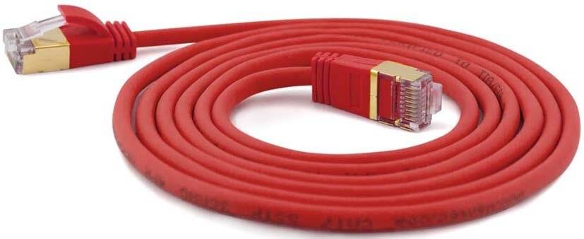 Wantec patchkabel SSTP CAT7 Ste. CAT6a d=4mm 2,00m rood-2