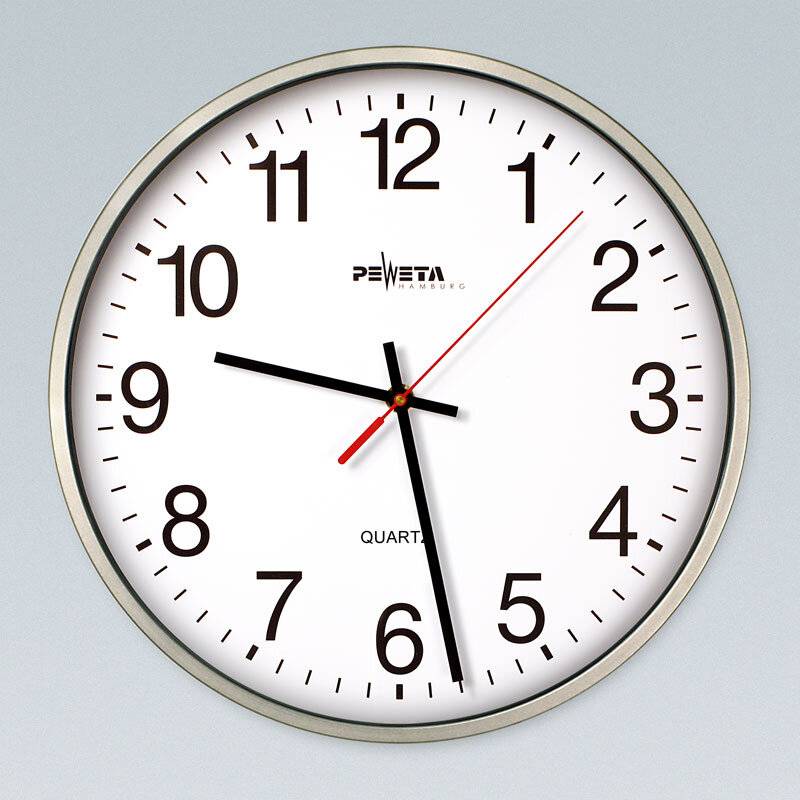 PEWETA Wandklok Zilver Metallic (44.130.213)-3