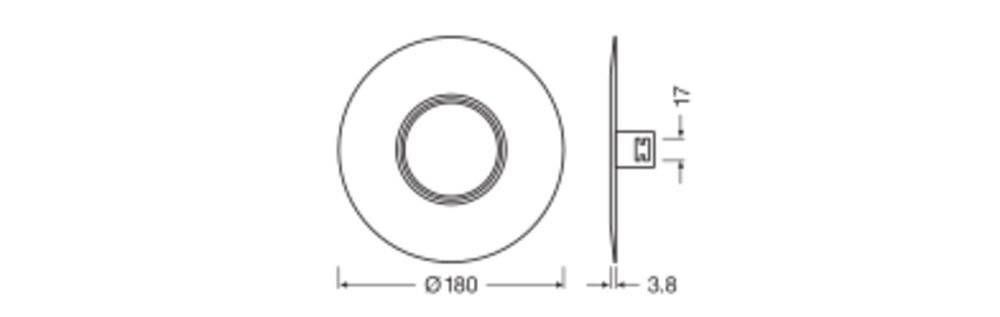 Bekroonde afbeelding voor Ledvance Onderdeel | spot ring d180 wt