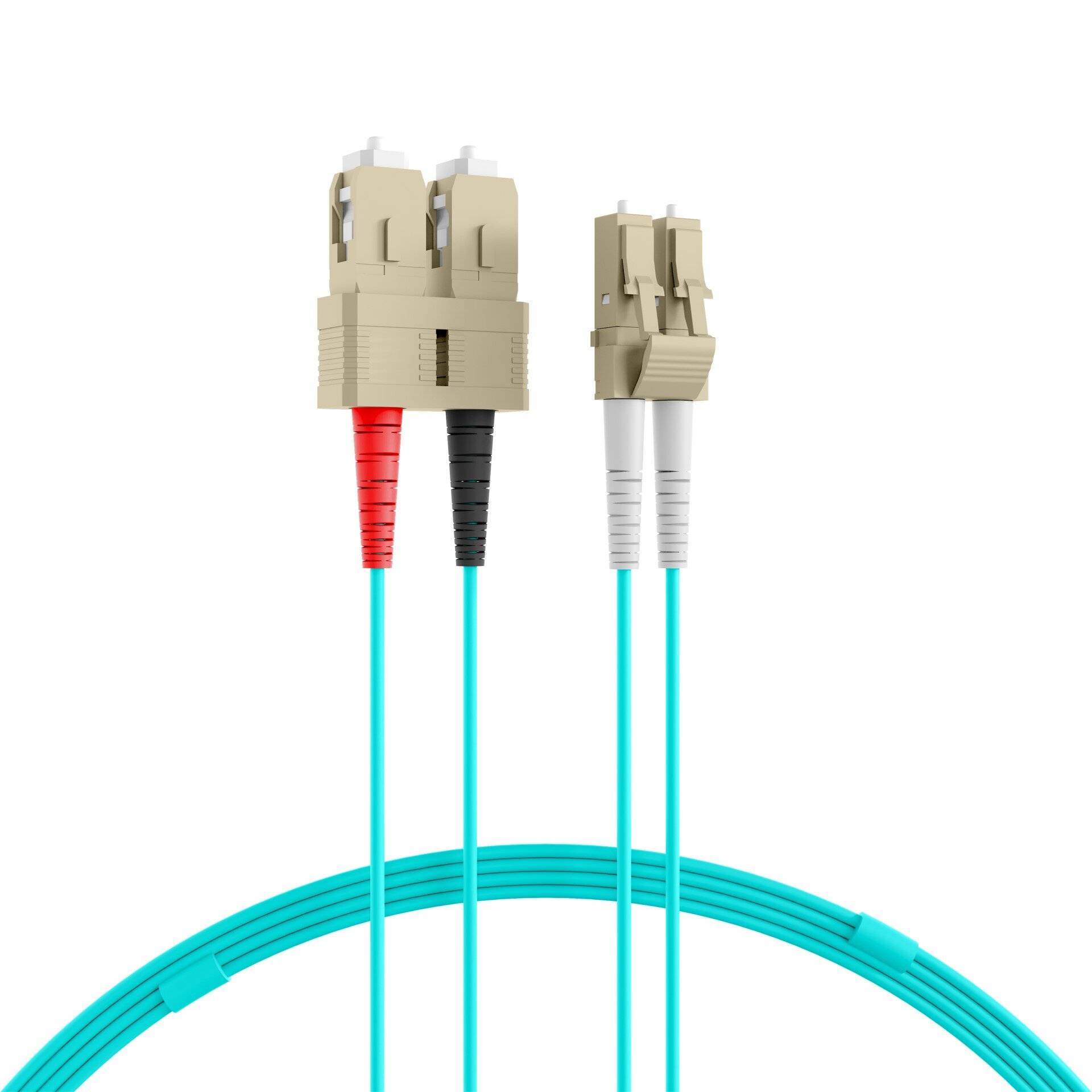 EFB Elektronik O0314.1 Glasvezel Optische vezel Aansluitkabel 1.00 m Turquoise [1x LC-stekker - 1x SC-stekker] 50/125 µ -1