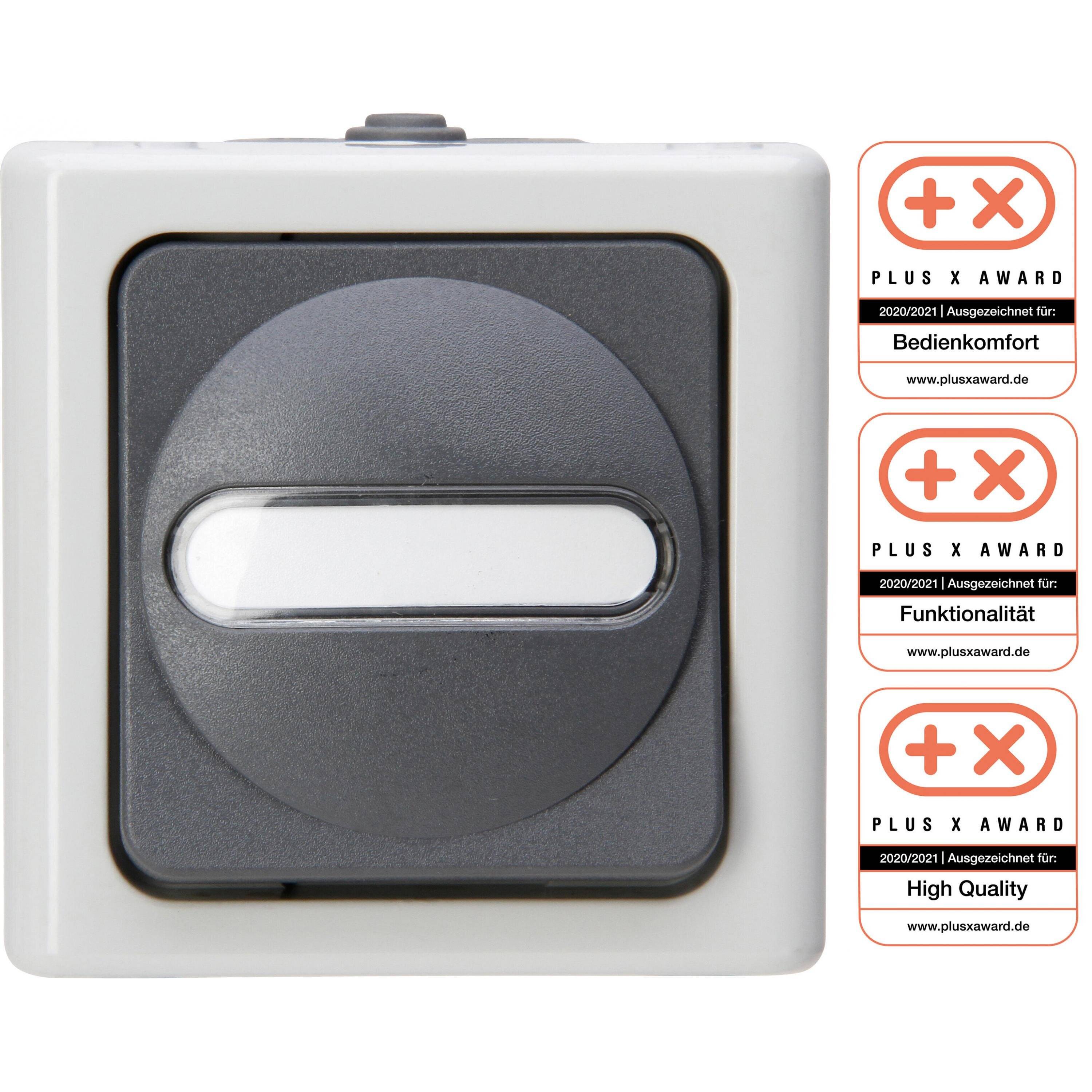 Kopp 560856002 BlueElectric Compleet Knop spatwaterdicht Grijs 1 stuks 1 stuk(s)-1