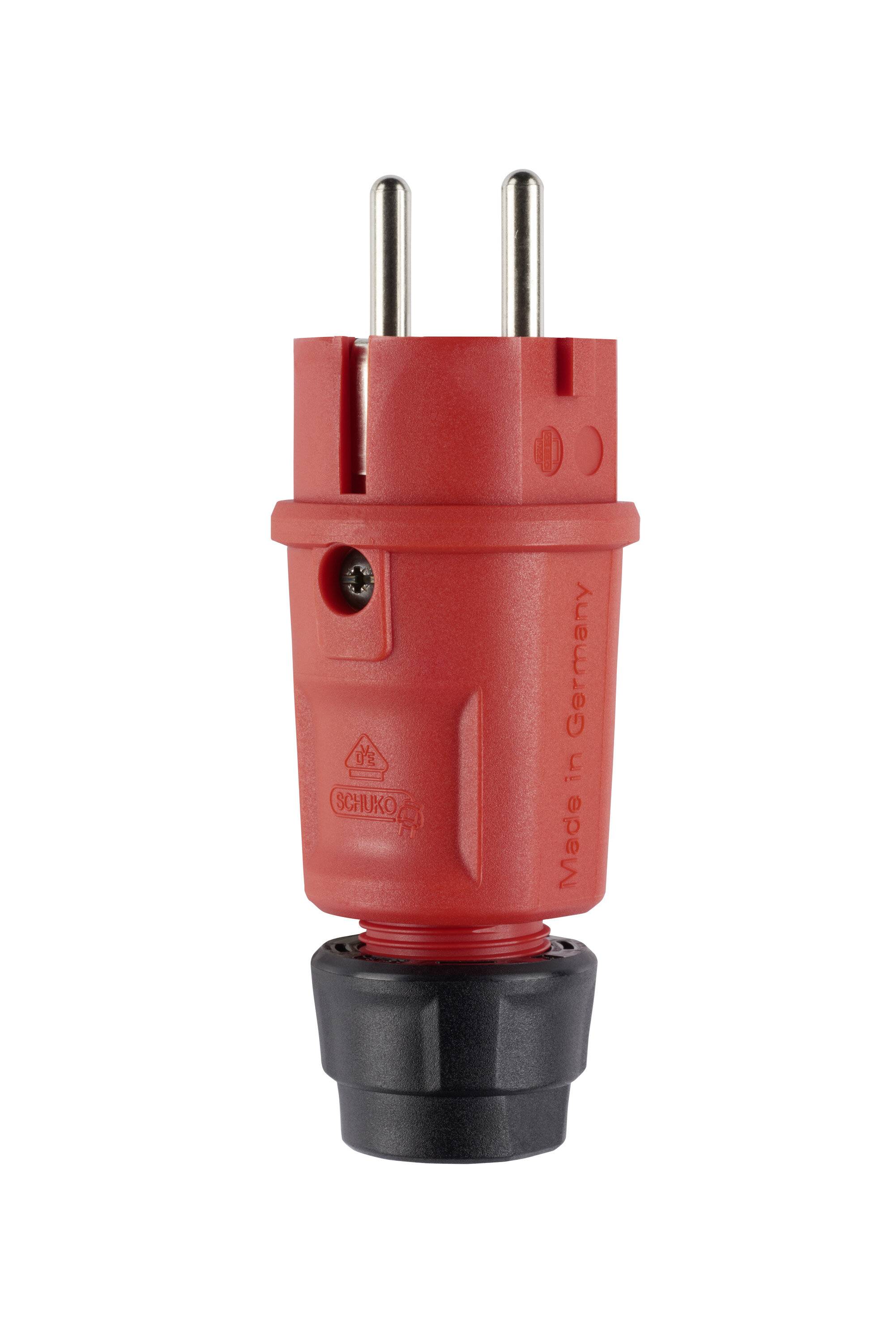 Pvc stekker + wartel IP54 rood - 1 - stuk-1