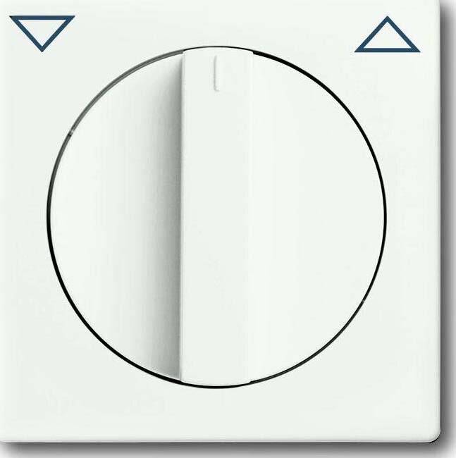 Jaloezie draaiknop + pijlsymbool Future Linear mat wit 1 stuk-2
