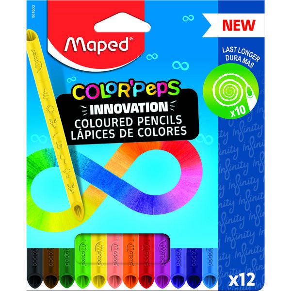 Maped 3154148616009 Maped - Kleurpotlood colorpeps infinity 12 kleuren-0