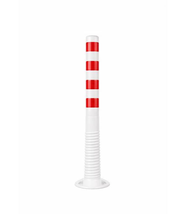 Flexibele afzetpaal 100 cm - Wit/rood