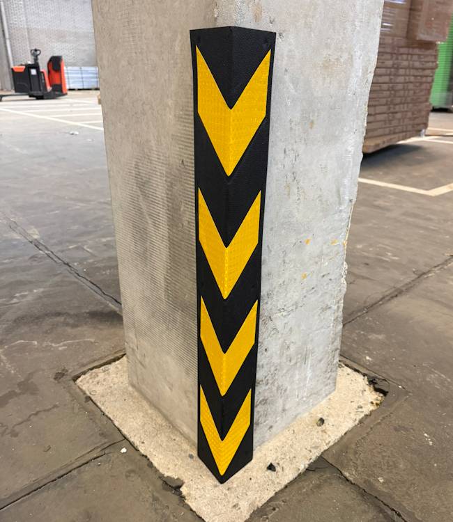 Rubberen hoekbeschermer geel/zwart-1