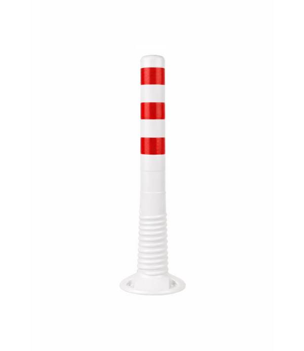 Flexibele afzetpaal 75 cm - Wit/rood