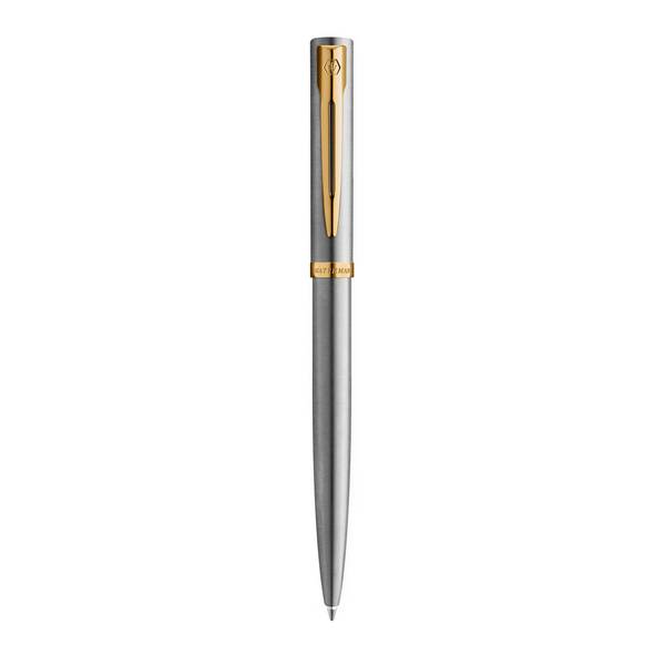 WATERMAN Balpen IMPRESSION Roestvrij Staal GT M Blauwe Cadeauverpakking