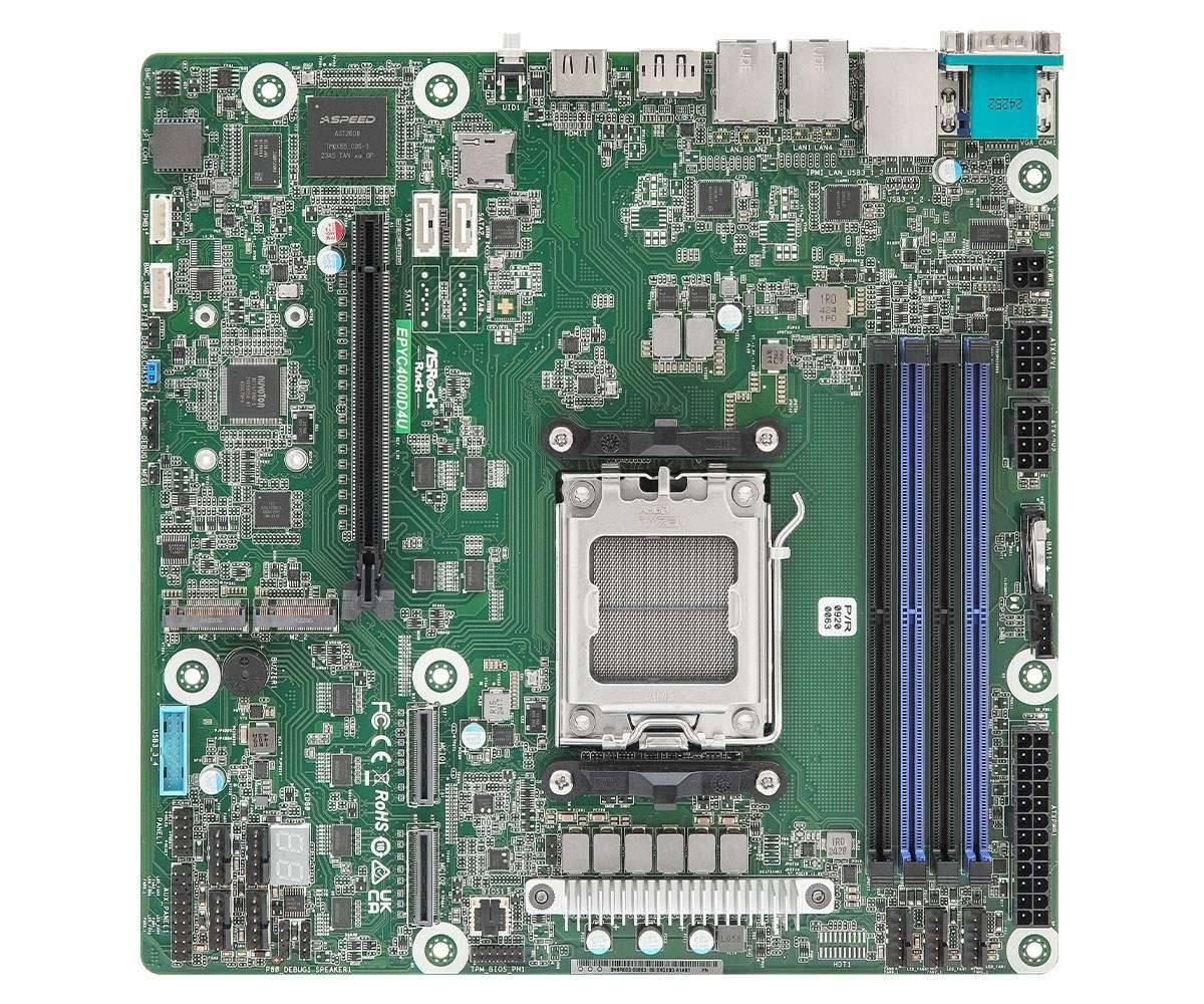 Asrock EPYC4000D4U moederbord KNOLL3 X300 Socket AM5 micro ATX-0