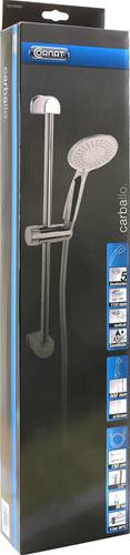 Cornat doucheset carballo 5s chroom-wit - sa330593 40353009950734035300995073-1