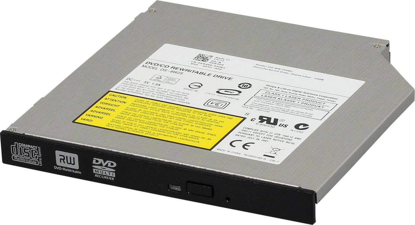Dell 8x DVD+/-RW optische schijfstation, SATA-interface, ondersteunt het lezen/schrijven van cd's en dvd's, compact ontw-0