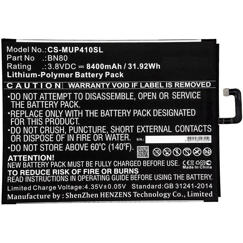 CoreParts-batterij voor Xiaomi-tablet 31,92 Wh Li-Pol 3,8 V 8400 mAh zwart voor Xiaomi Mi Pad 4 Plus-tablet-0