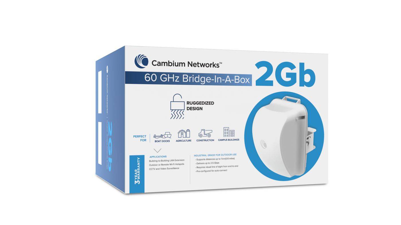 Cambium Networks 60GHz Bridge in a Box 2Gb met EU-kabel-0