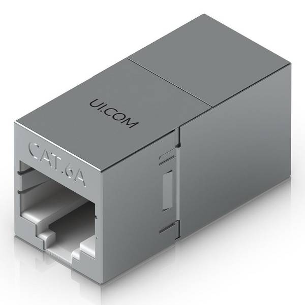 Ubiquiti RJ45 inline koppeling voor binnengebruik, 10 stuks, Cat6A, roestvrij staal, 16 x 16 x 31 mm