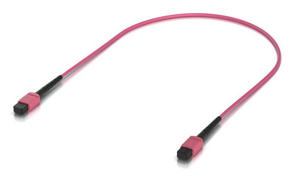 Ubiquiti OM4, MPO-12 UPC, Rose, 0,5 m, verpakking van 10 stuks