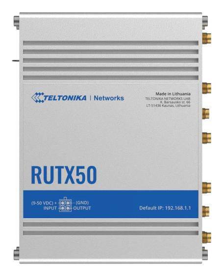 Teltonika Networks RUTX50 Industriële 5G Mobiele Voeding voor het VK-0