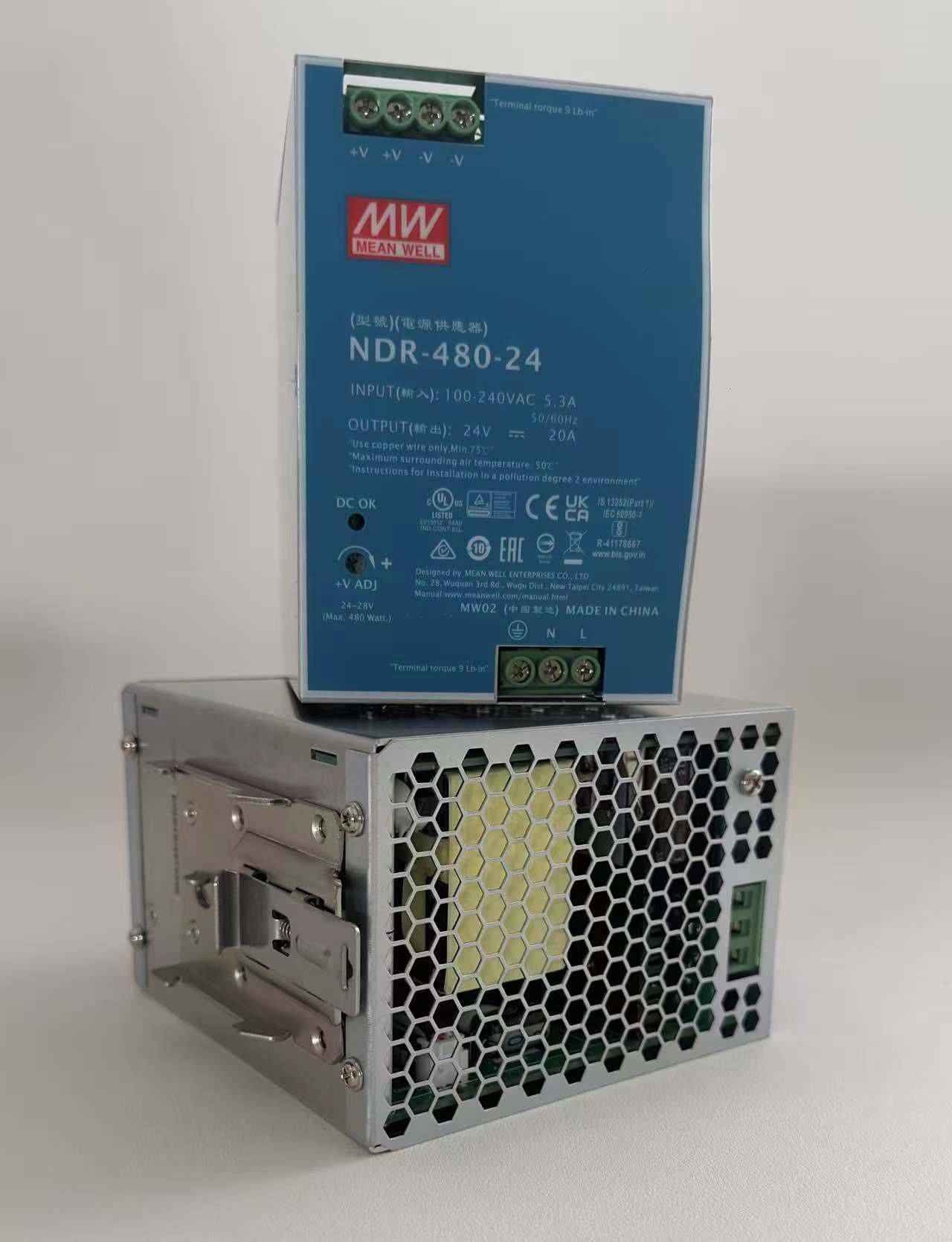Ernitec DC Enkele Uitgang Industriële DIN Rail Voedingsunits - 24V-0