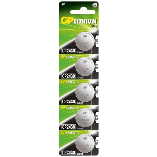 GP Lithium CR2430 5-pack lithiumbatterijen-0