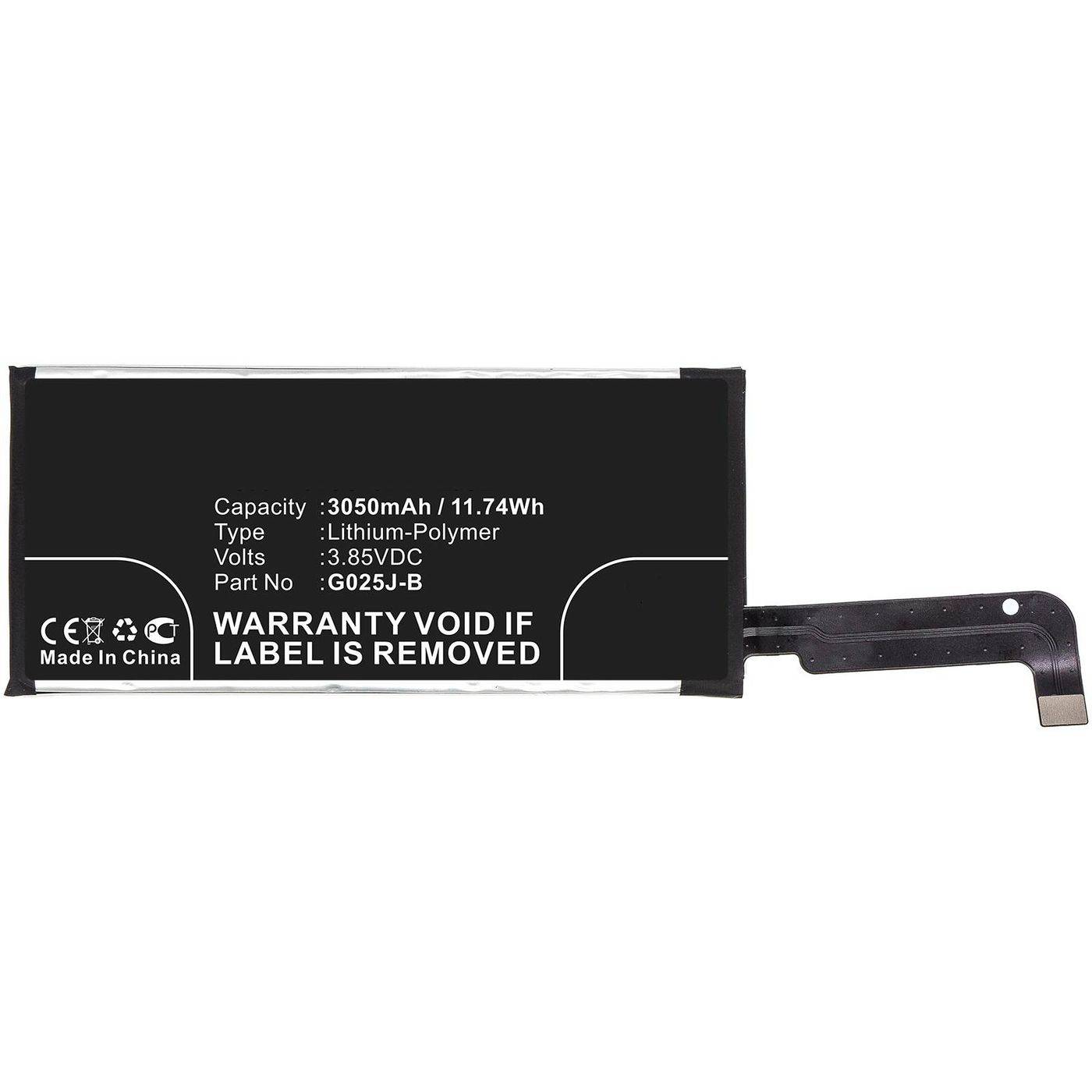 CoreParts batterij voor mobiele telefoons, smartphone 11,74Wh Li-Polymeer 3,85V 3050mAh voor Google Pixel 4A-0
