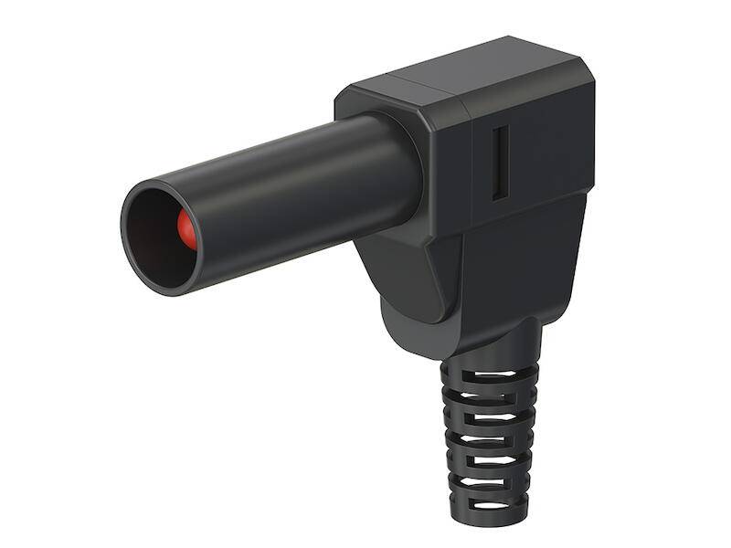 STÄUBLI SLS425-SW/A-21 Labconnector: banaanstekker 4mm; stekker; 32A; zwart; verguld - 1 stuk-0