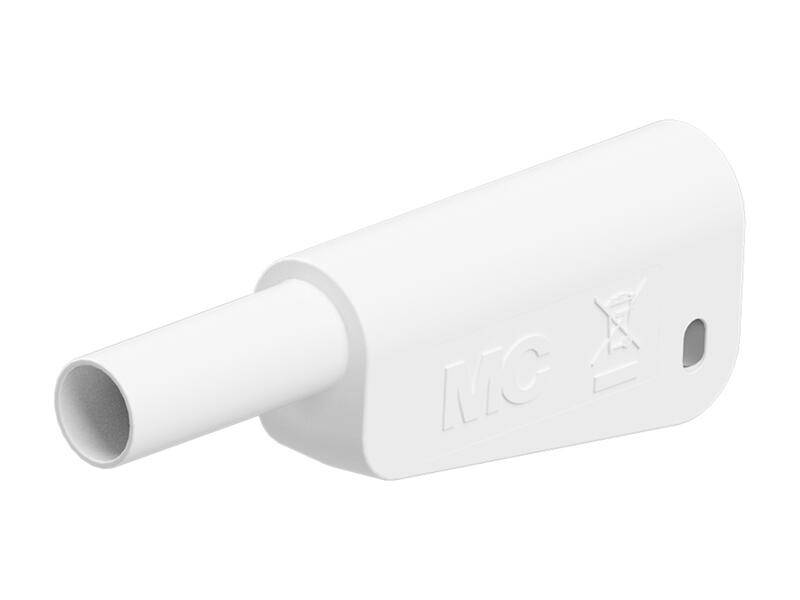 STÄUBLI SLQ-4N-39-29 Labconnector: banaanstekker 4mm; stekker; 19A; 1kV; wit; 1mm2 - 1 stuk-0