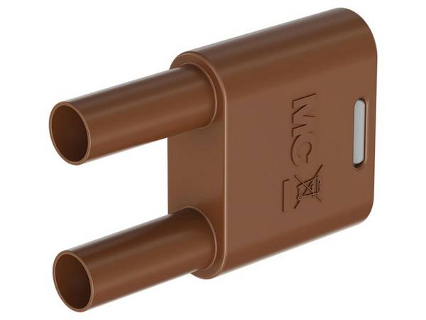 STÄUBLI SKS2-4N-19-27 Labconnector: banaanstekker 4mm; 32A; bruin; geïsoleerd - 1 stuk