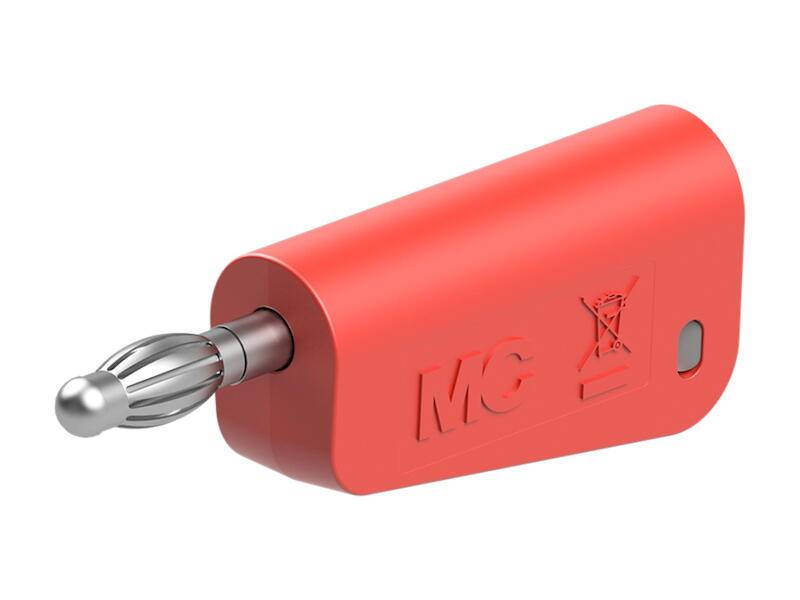 STÄUBLI LM-4N-30-22 Labconnector: banaanstekker 4mm; stekker; 19A; 30VAC; 60VDC; rood - 1 stuk-0