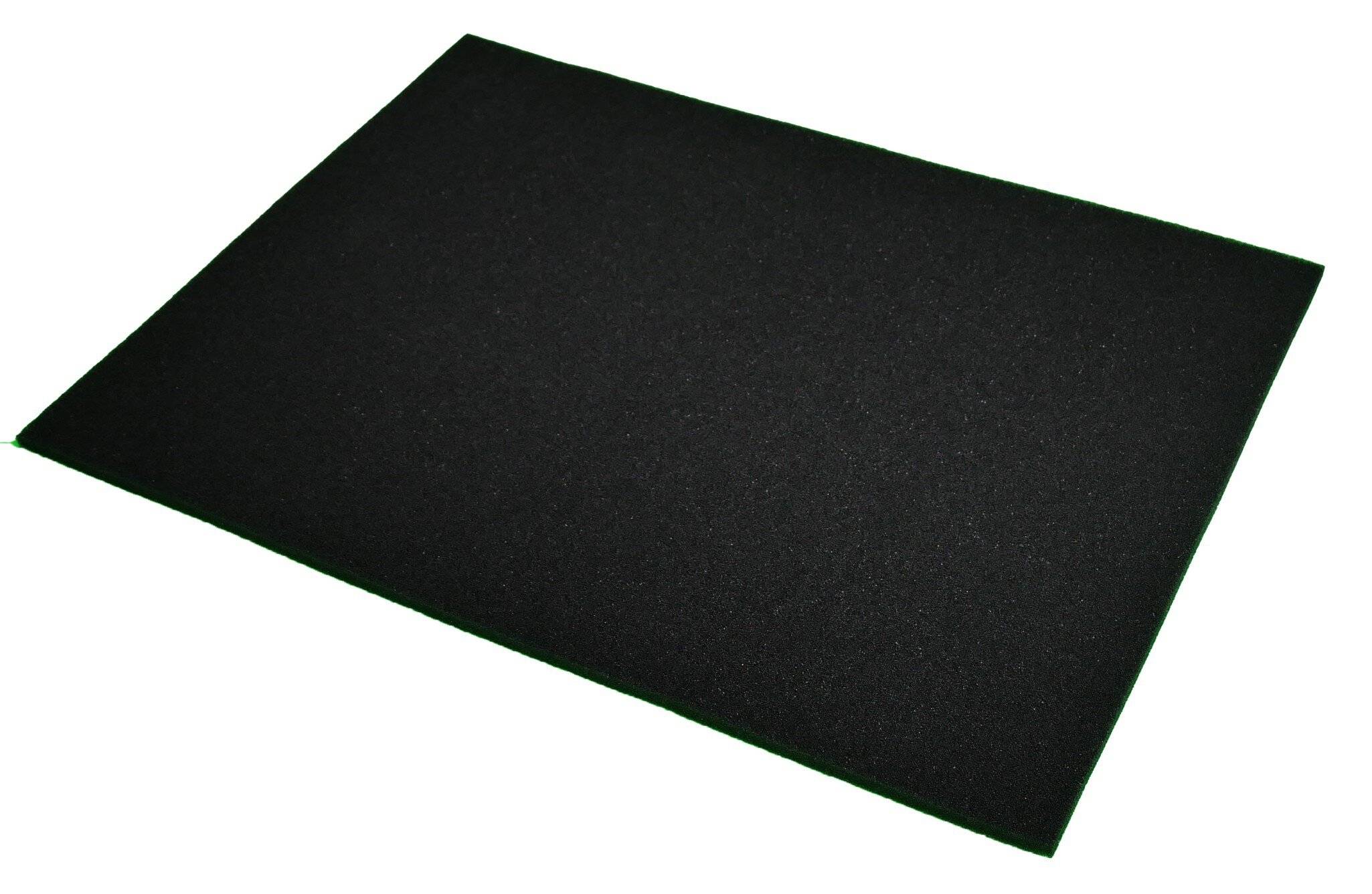 PU-schuim, zacht, zwart, glad, 253x353x6 mm-0