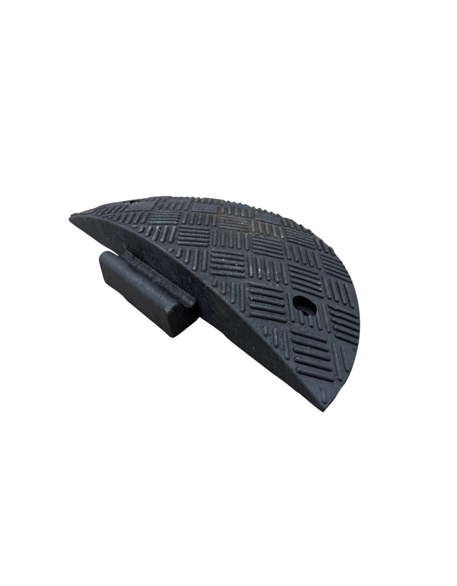 Verkeersdrempel 7 cm hoog - eindstuk man - zwart-1