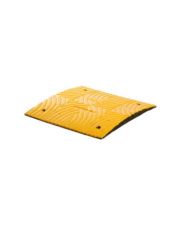 Verkeersdrempel 3 cm hoog, middenstuk, geel, 500x500x30 mm