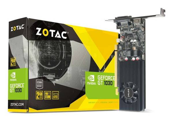 ZOA Zotac ZT-P10300A-10L videokaart NVIDIA GeForce GT 1030 2 GB GDDR5