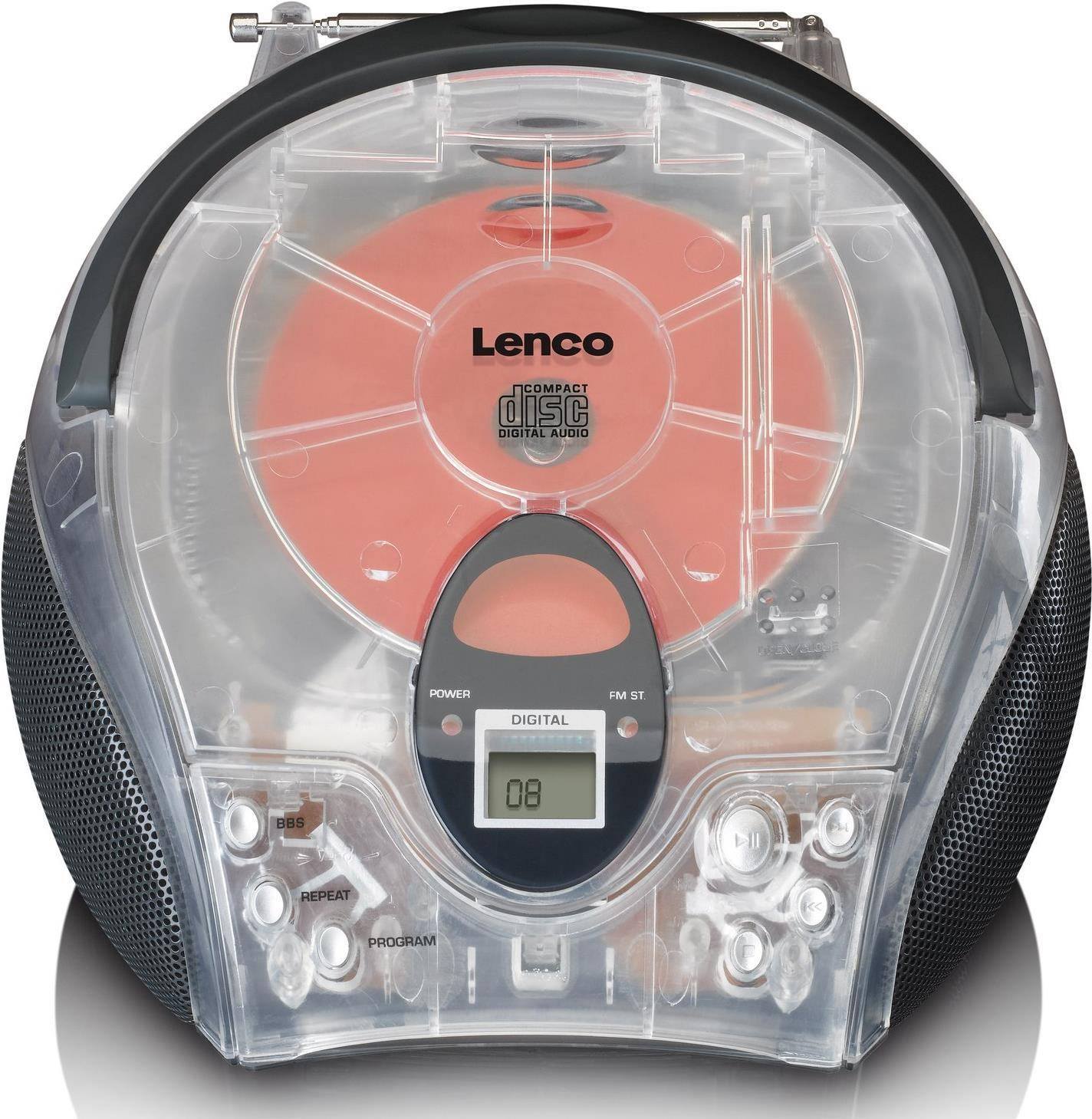 Lenco SCD-24TR Draagbare Digitale Radio Transparant SCD24TRANS-0