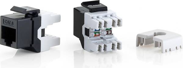 Rust Keystone Jack onafgeschermde Cat.6 LSA-aansluitset van 8 uit