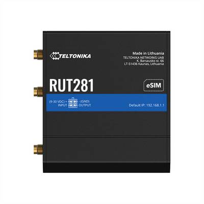 Teltonika TELTONIKA - RUT281 CAT4 LTE Router SIM und eSIM Router Geïntegreerd modem: LTE-2