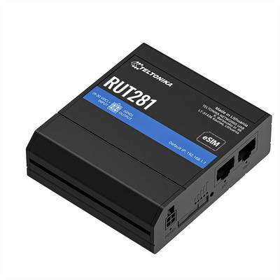 Teltonika TELTONIKA - RUT281 CAT4 LTE Router SIM und eSIM Router Geïntegreerd modem: LTE-3