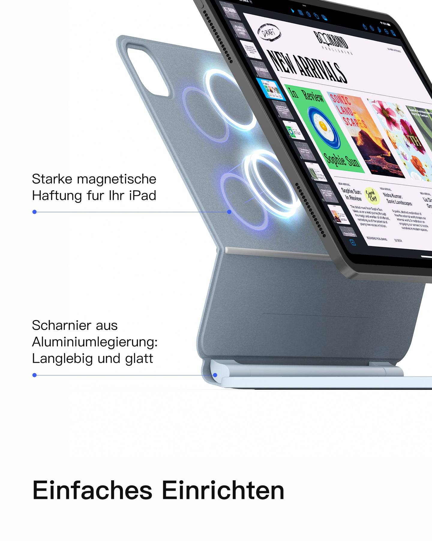 inateck toetsenbord voor iPad 11" QWERTZ blauw-4