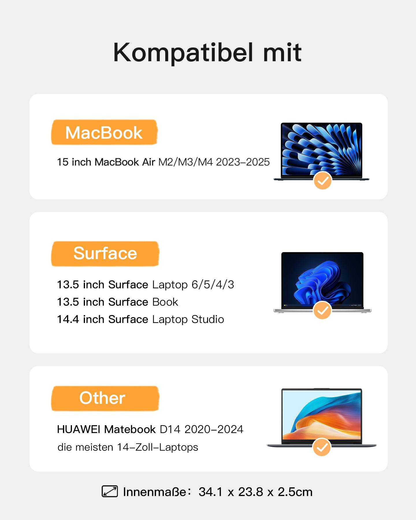inateck Laptoptas 15,3" + Accessoiretas LB01011-14_zwart-1
