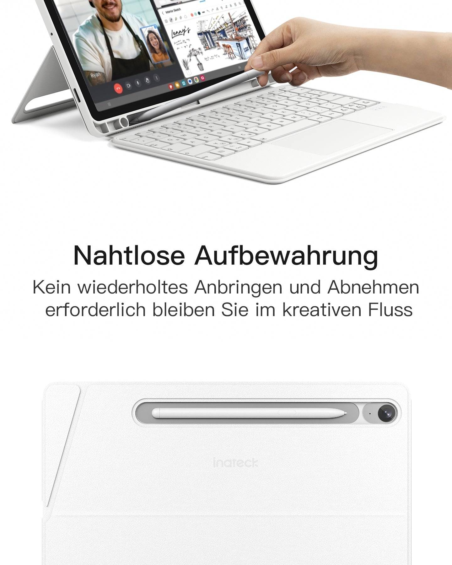 inateck toetsenbord Samsung 11" QWERTZ wit-4