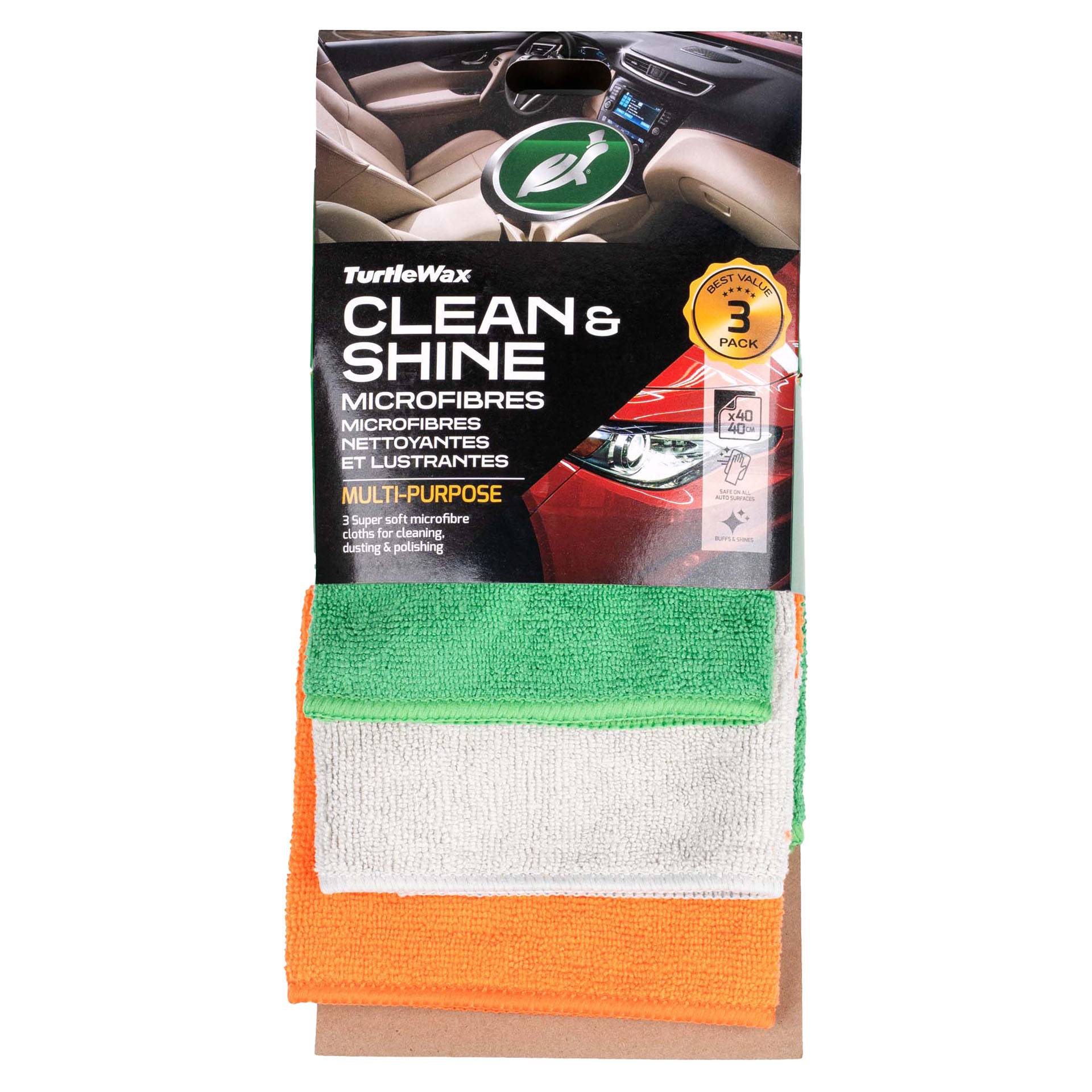 Turtle Wax 54694 Clean & Shine Microfibres 3 stuks-1