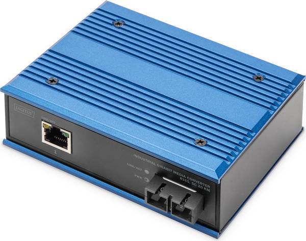 DIGITUS DN-652102-1 - Industriële Gigabit Media Converter 10/100/1000BaseT naar 1000Base-SX SC - Bereik tot 20 km