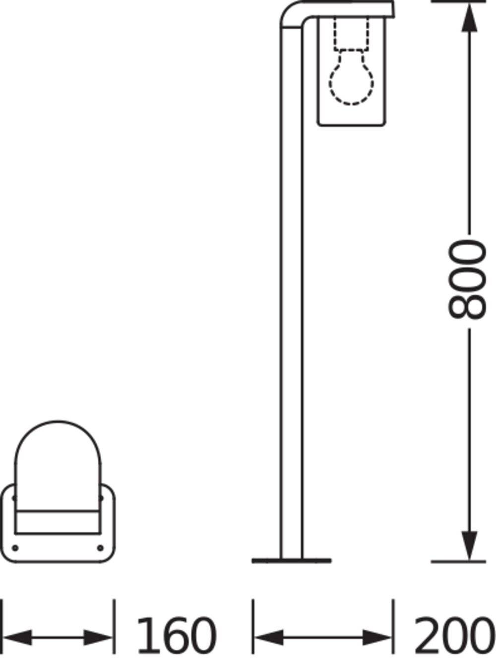 Bekroonde afbeelding voor Ledvance LED Tuinlamp | 1X E27 | IP44 80cm