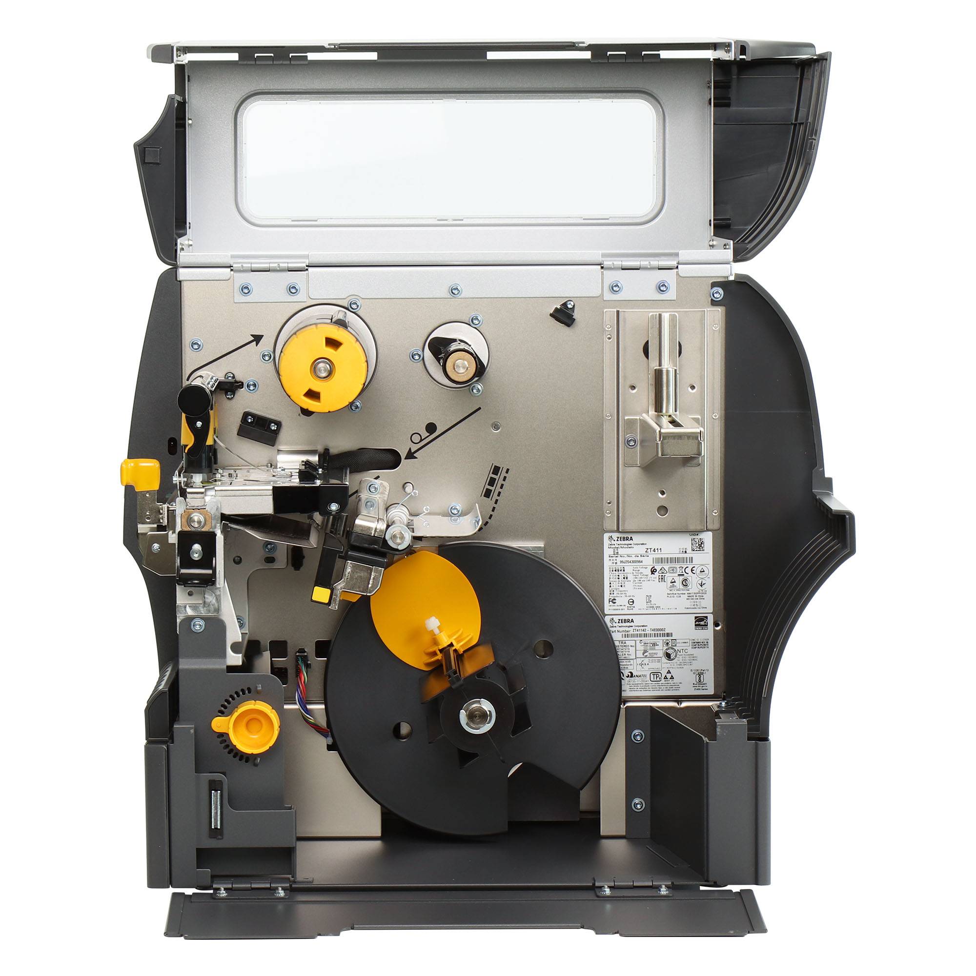 Zebra ZT411, 8 dots/mm (203 dpi), peeler, rewinder, disp. (kleur), RTC, EPL, ZPL, ZPLII, USB, RS232, BT, Ethernet-1